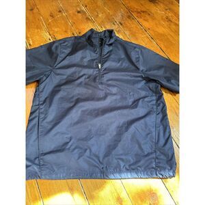 Greg Norman Men's LIV Golf 1/4 Zip Blue Short Sleeve Windbreaker Jacket (Medium)